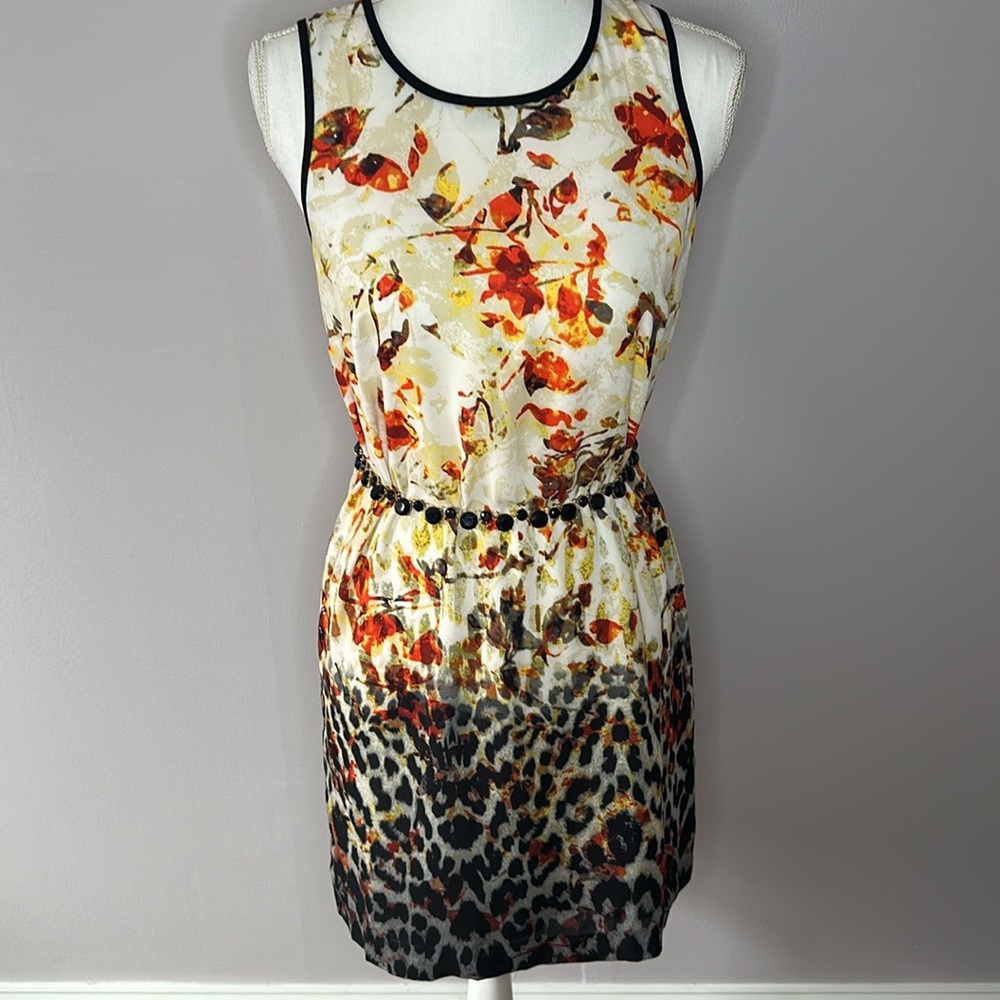 Kensie Animal Ombré Floral Dress- Small- Knee Length